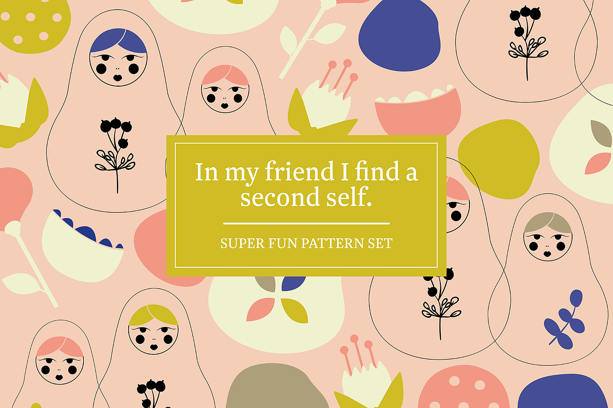 Matryoshka Dolls Pattern, a Pattern Graphic by bron.alexander (Photo 1 of 5)
