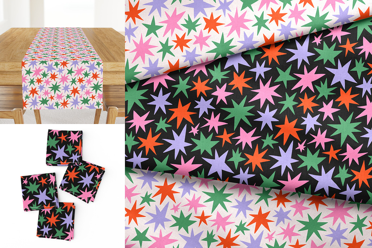 Christmas stars seamless patterns, a Pattern Graphic by Alenkakarabanova (Photo 5 of 5)