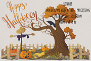 Halloween tree. Big set, an Illustration by HmarkaShop (Thumbnail 5 of 5)