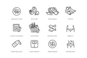 Web Set of Nutrition, Healthy Food, an Object Illustration by Tettygreen (Thumbnail 2 of 3)