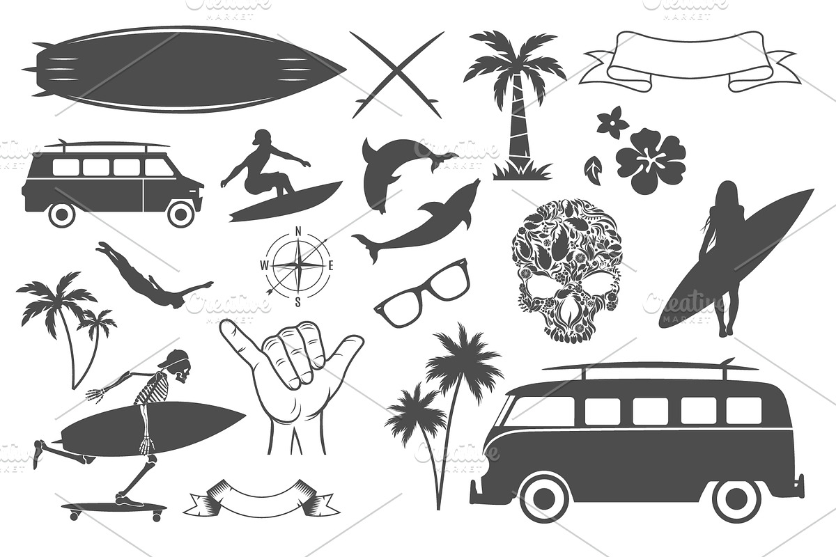 Surfing Bundle, an Illustration by Vector Market (Photo 7 of 12)