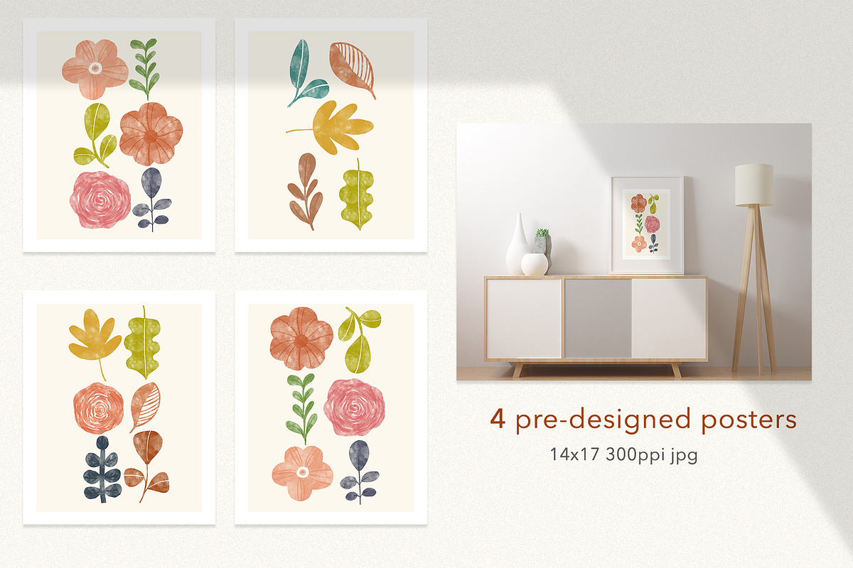Watercolor Garden Photoshop Stamps, a Brush Add-On by Sweet Fig (Photo 7 of 8)