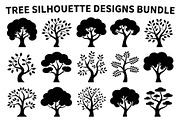 Tree Silhouette Vector Collection, an Illustration by Creativeshirt (Thumbnail 1 of 7)