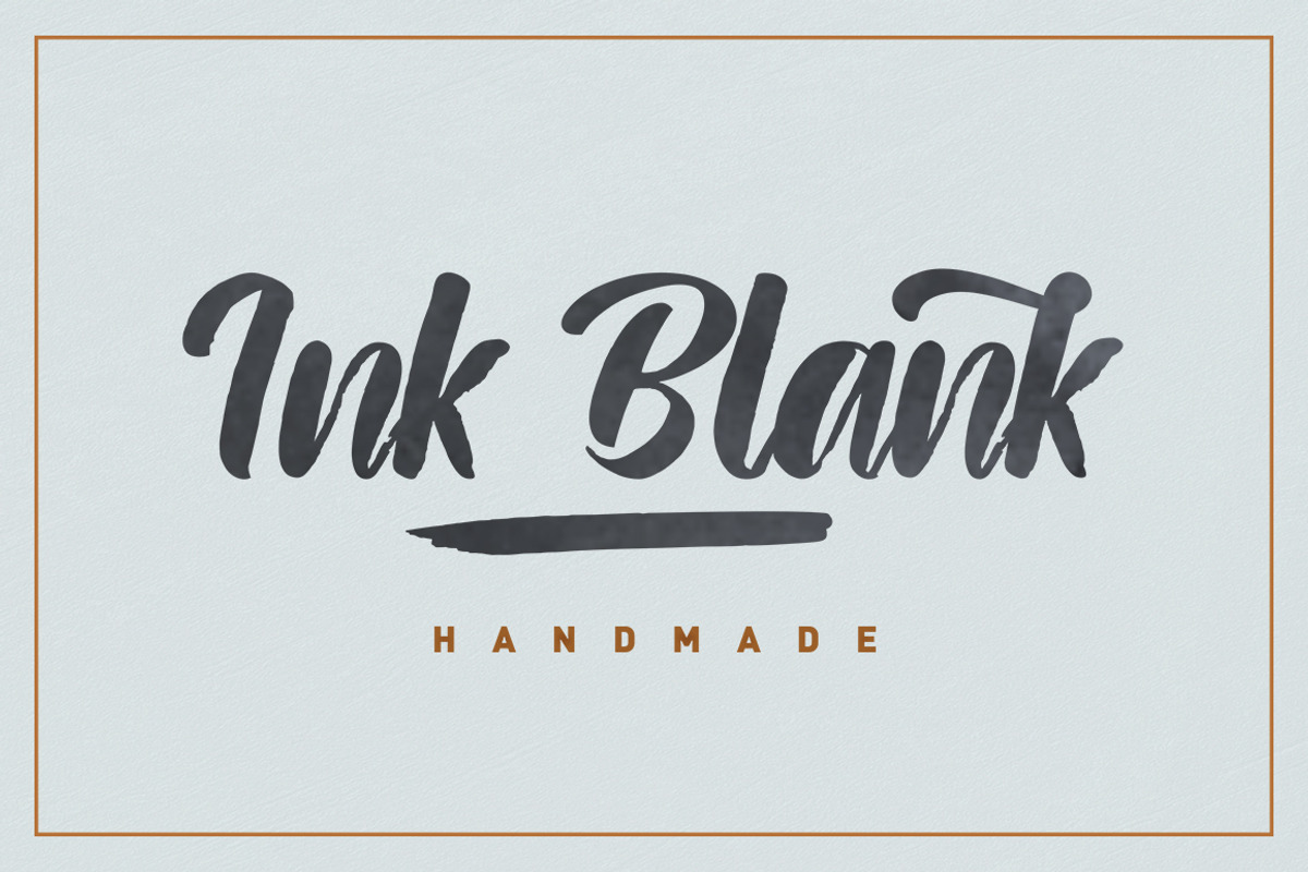 Ink blank brush font, a Script Font by Franstudio (Photo 1 of 7)