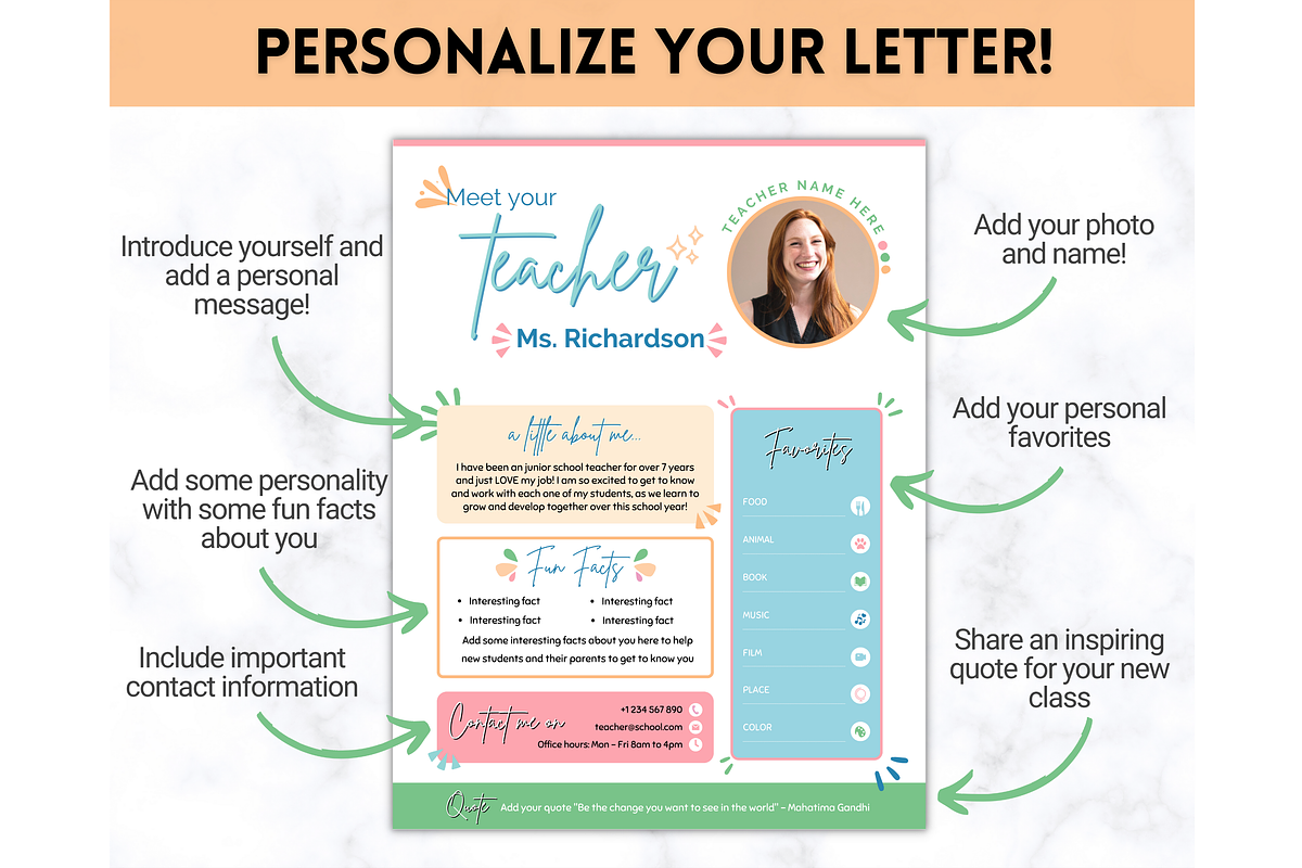 Meet the Teacher Template - Canva, a Templates & Theme by Templatables (Photo 5 of 9)