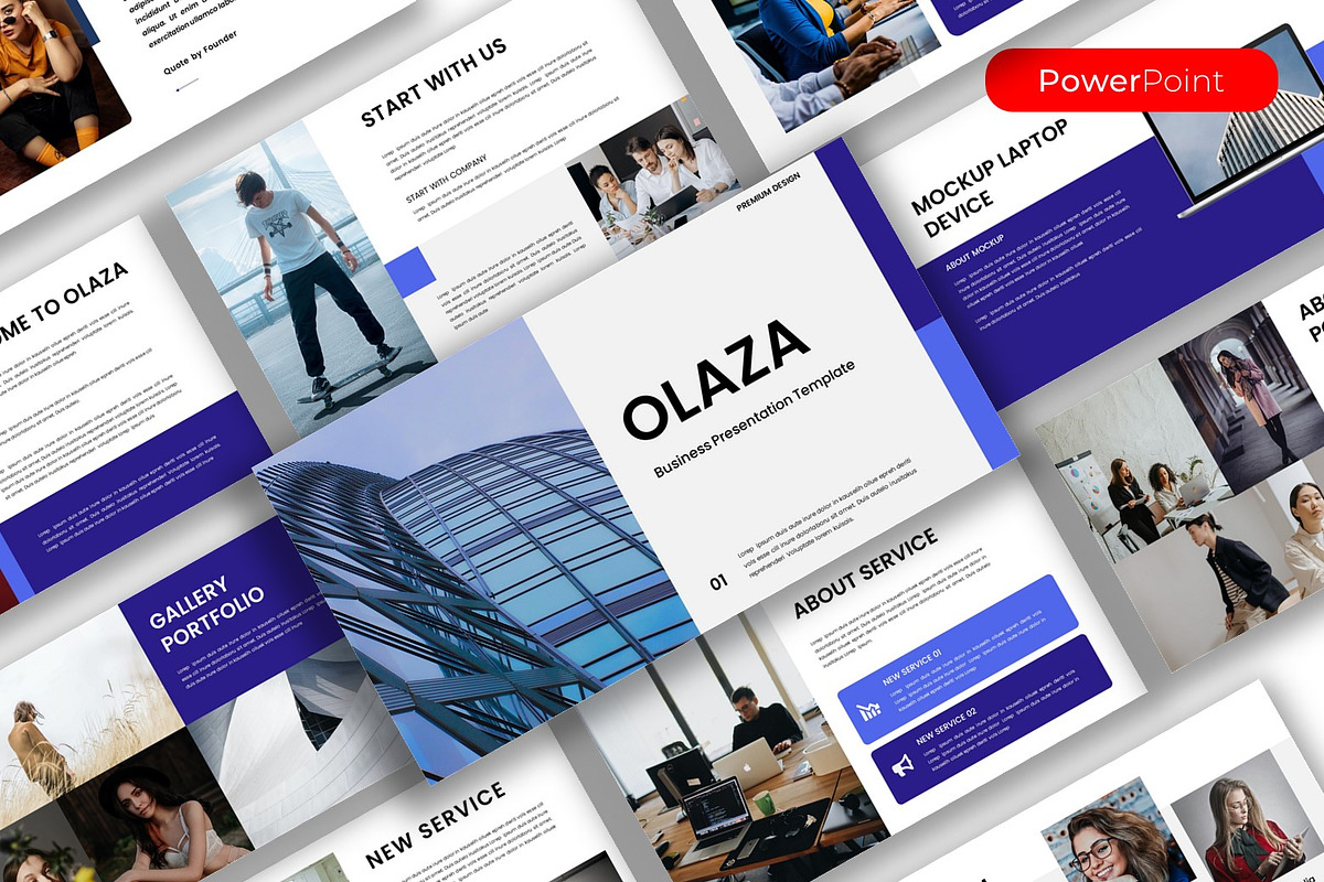 Olaza – Business PowerPoint Template, a Presentation Template by kreatifreya (Photo 1 of 5)