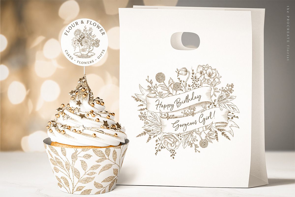 Floral Procreate Brushes and Stamps, a Brush Add-On by Sophia J Caldwell (Photo 9 of 18)