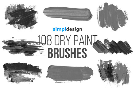 Stamp Dry Paint Photoshop Brushes