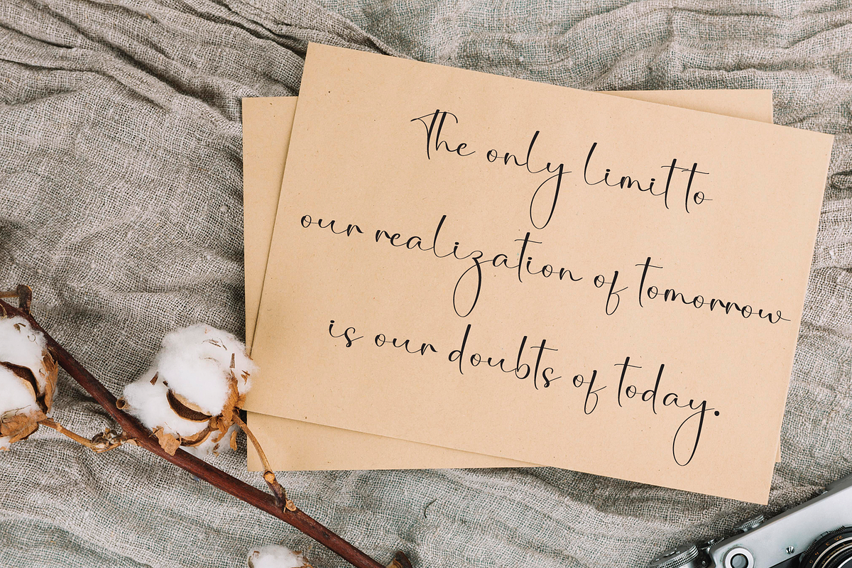 Overthink | Script Font, a Handwritten Font by Scratchones (Photo 5 of 9)