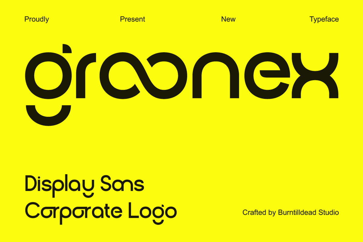 Groonex, a Sans Serif Font by Burntilldead (Photo 1 of 10)