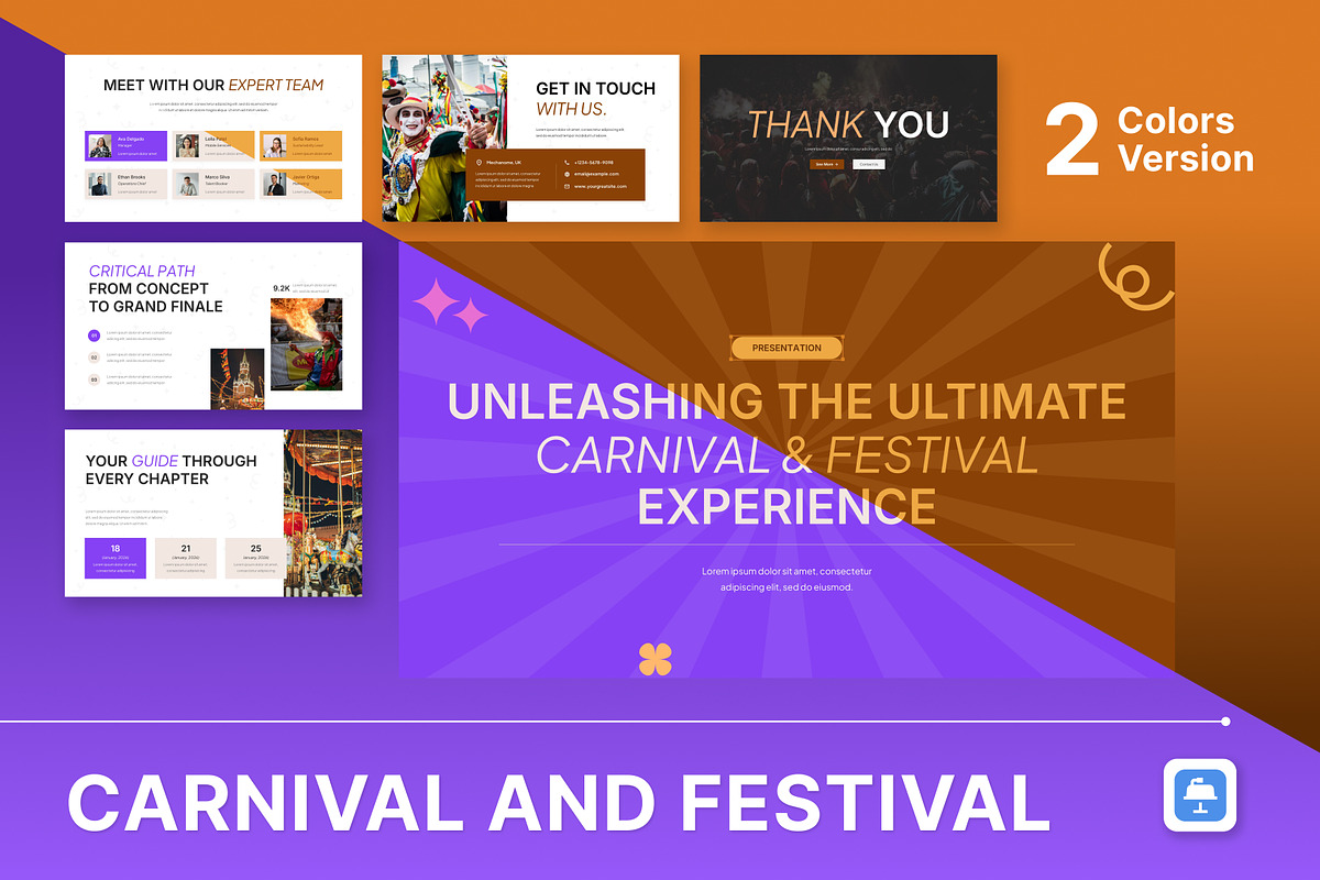 Carnival and Festival Keynote, a Presentation Template by Antstheme (Photo 1 of 4)