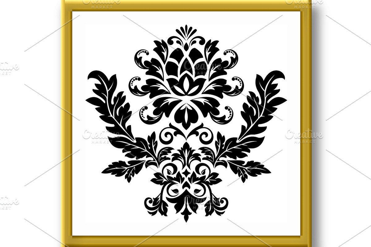 Damask graphic ornament. Floral, a Decorative Illustration by RODINA (Photo 2 of 3)