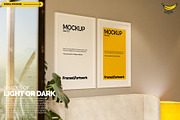 Framed Artwork on the Wall Mockup, a Merchandise Mockup by Banana Mockups (Thumbnail 3 of 5)