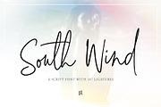 South Wind Font, a Script Font by Ivan Rosenberg (Thumbnail 1 of 10)