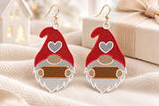 Gnome Heart Earrings Embroidery, an Object Graphic by Craft Nest (Thumbnail 3 of 4)