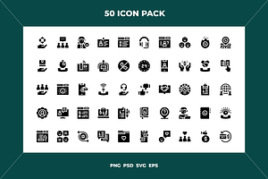 Customer service icons, an Outline Icon by Wencory