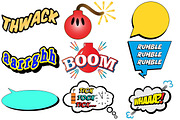 Superhero Comic Speech Bubbles, an Illustration by FrankiesDaughtersDesign (Thumbnail 5 of 6)
