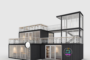 3D Model Container Cafe 5