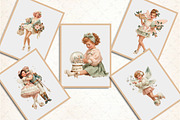 Whimsical Christmas Fairy Clipart, a Seasonal Illustration by Rose Art (Thumbnail 5 of 6)
