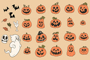 Retro Halloween Patterns & Elements, a Pattern Graphic by Kokoshka (Thumbnail 3 of 9)