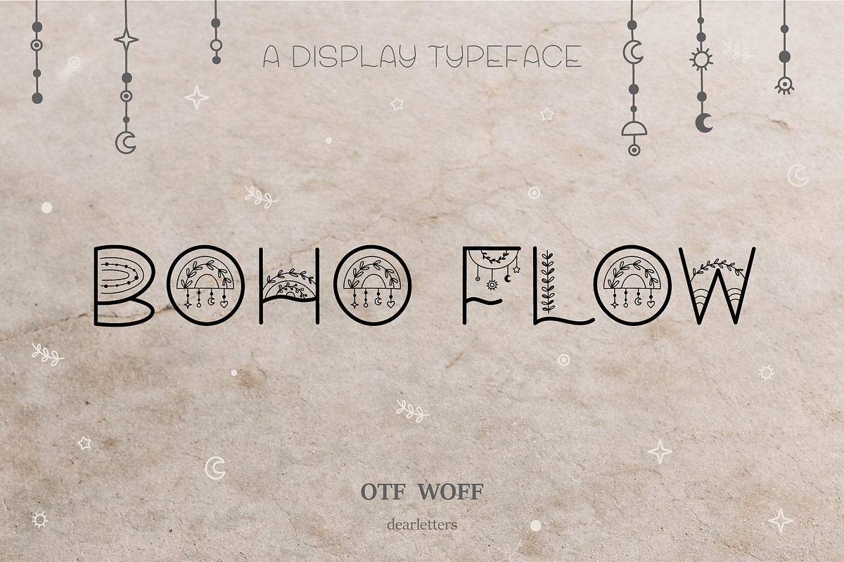 Boho Flow font and symbols, a Sans Serif Font by DearLetters (Photo 1 of 11)