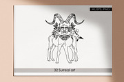 Surreal art. Surrealism line art, an Animal Illustration by velychko.ua (Thumbnail 4 of 8)