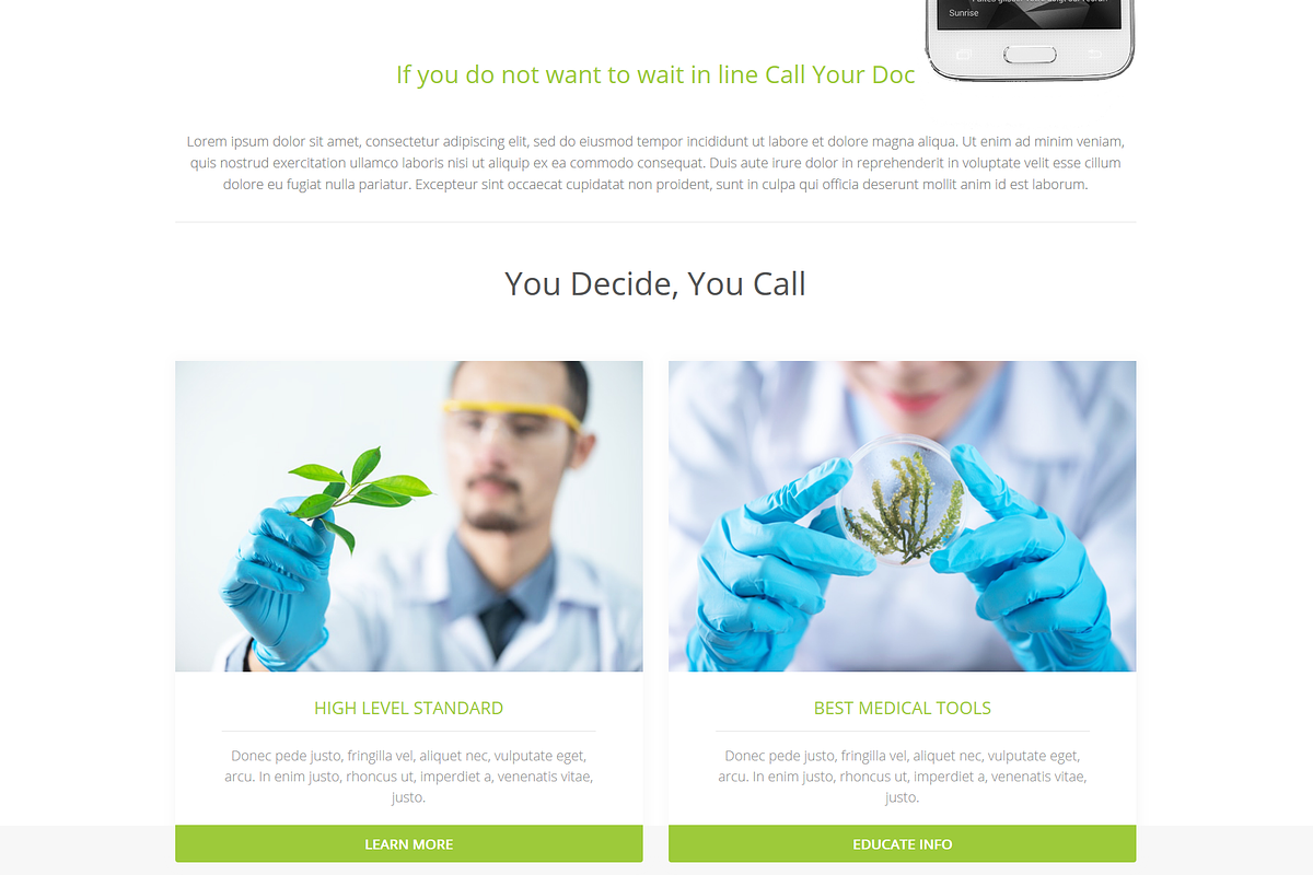 CallMyDoc - One Page HTML Template, a Landing Page Template by inSTUDIO43 (Photo 2 of 6)
