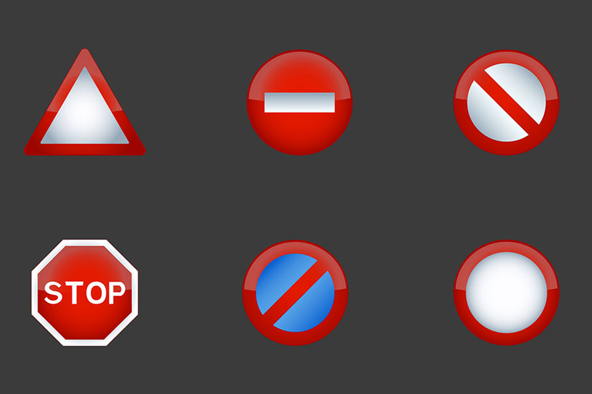 Stop Sign Set, a Decorative Illustration by David Khelashvili