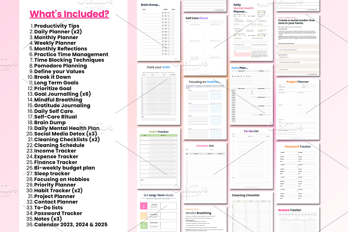 2024 Productivity Planner, a Print Template by PlannersByBee (Photo 3 of 3)