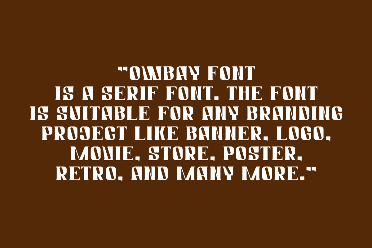 Owbay - Serif Bold Font, a Serif Font by Iqsiart Studio (Photo 5 of 7)