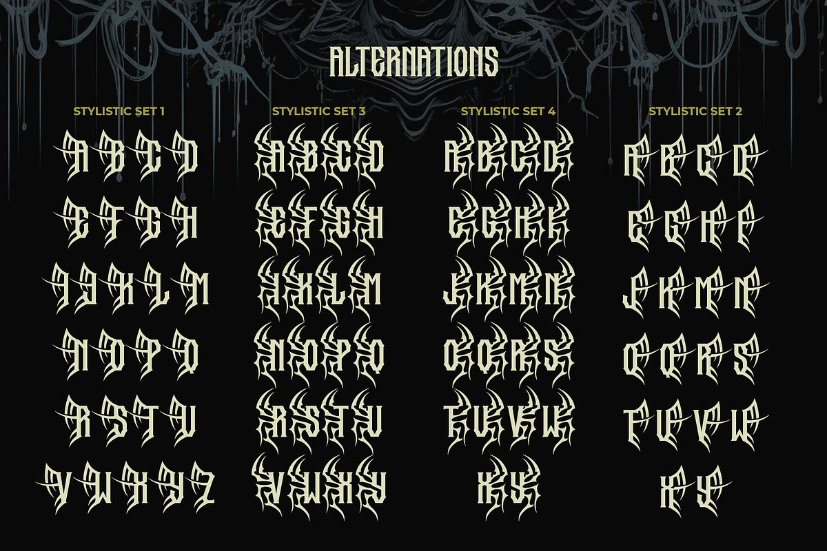Spider Dead Typeface, a Blackletter Font by alit design (Photo 10 of 17)