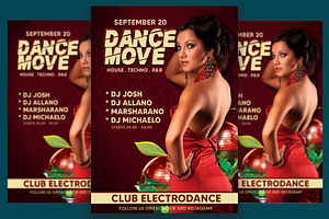 Dance Move Clubnight, a Flyer Template by Art and Flyers