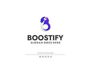 Modern Gradient Rocket Letter B Logo, a Branding & Logo Template by Artnivora.Std