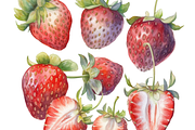Strawberries Clipart, an Object Illustration by Meisanmui (Thumbnail 8 of 8)
