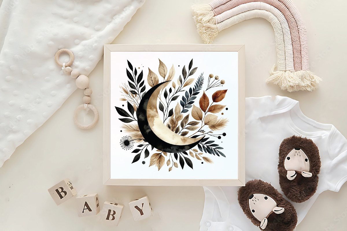 Beige & Black Autumn Clipart, an Illustration by CraftArtStudio (Photo 6 of 6)