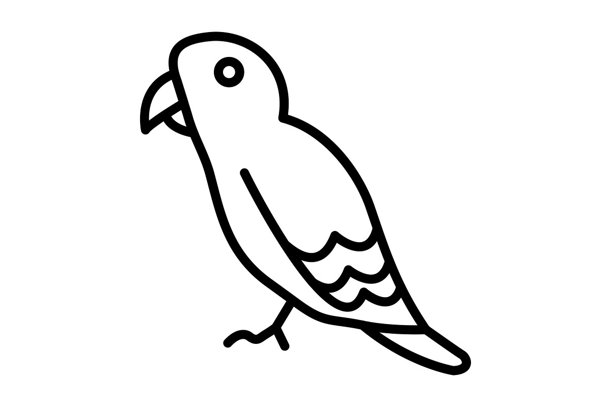 Bird Line Icon, an Icon by Pexelpy