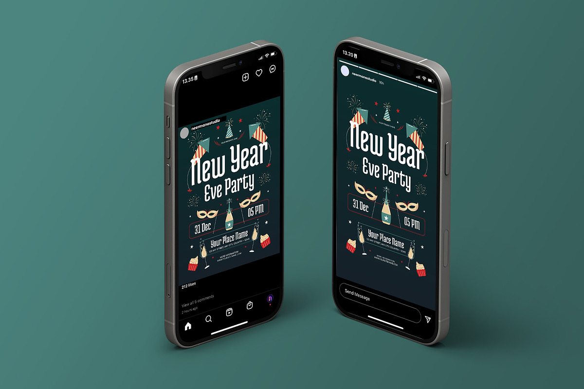 Green New Year Eve Flyer, a Flyer Template by Neermana (Photo 4 of 4)