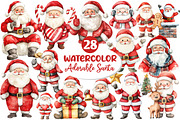 Adorable Santa Watercolor Clipart, an Illustration by Dream Creation (Thumbnail 1 of 6)