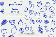 Hand drawn fruits collection, a Food Illustration by Anada Arty (Thumbnail 3 of 19)