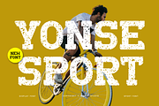 Yonse Sport - Sports Font, a Slab Serif Font by Iqsiart Studio (Thumbnail 1 of 8)