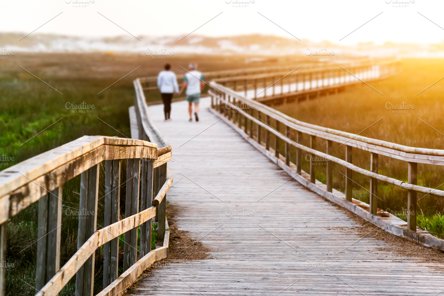 elderly senior couple in footbridge, a Person Photo by Genaro Diaz photographs