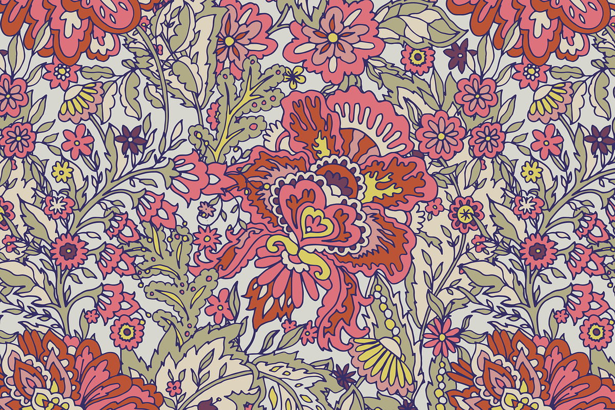 Vintage Floral Seamless Patterns, a Pattern Graphic by Sonulkaster (Photo 11 of 11)