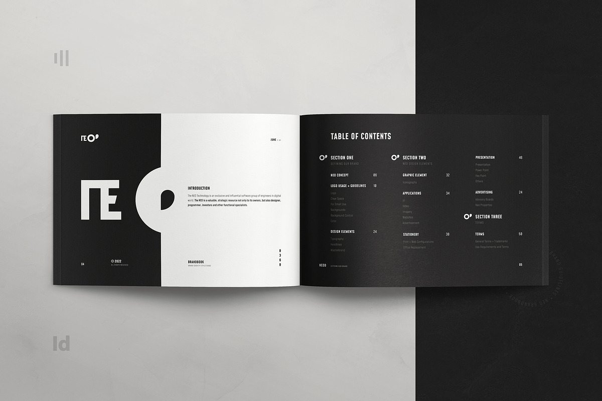 NEO | Brand Guidelines, a Brochure Template by Studio Bons (Photo 3 of 35)