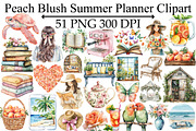 Peach Blush Summer Planner Clipart, an Illustration by Design Market (Thumbnail 1 of 5)