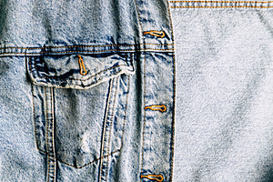 Close up of a denim jacket or fabric, a Beauty & Fashion Photo by Edalin's Store