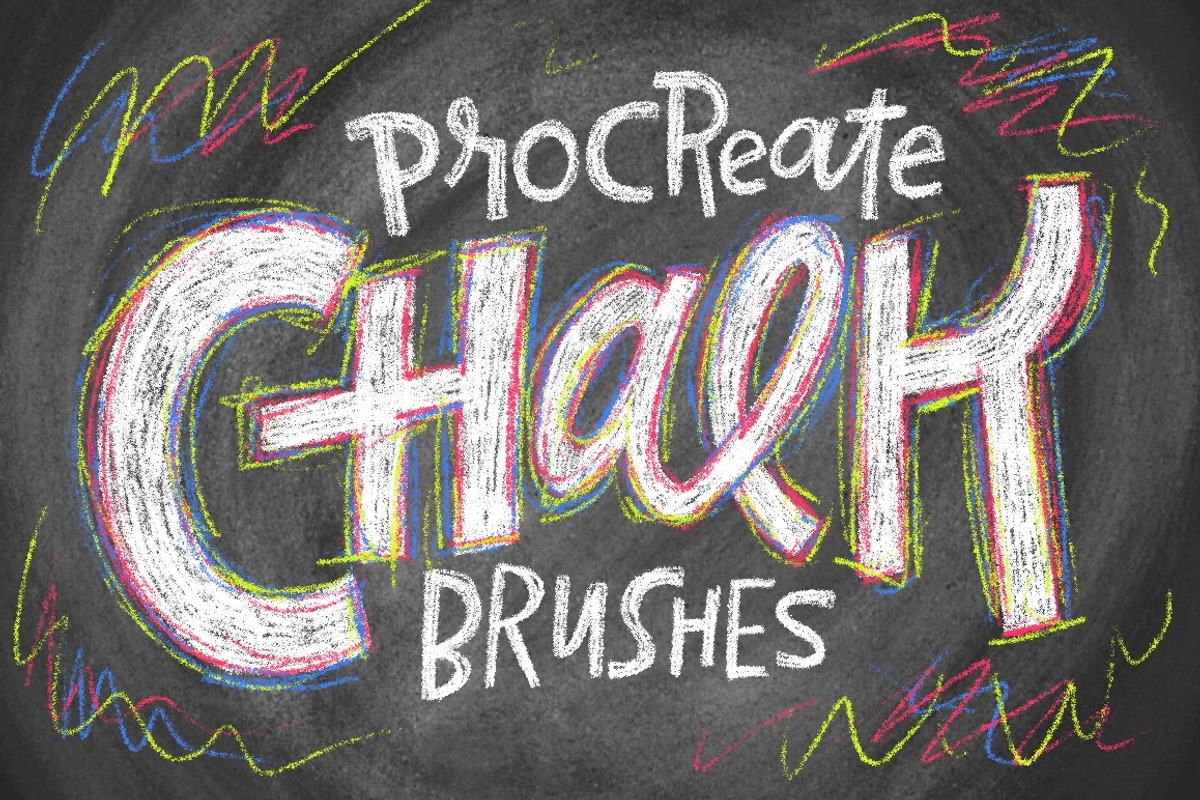 Chalk Brushes for Procreate, a Brush Add-On by studio.pancz (Photo 1 of 7)