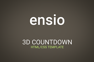 Ensio – 3D Countdown HTML Template
