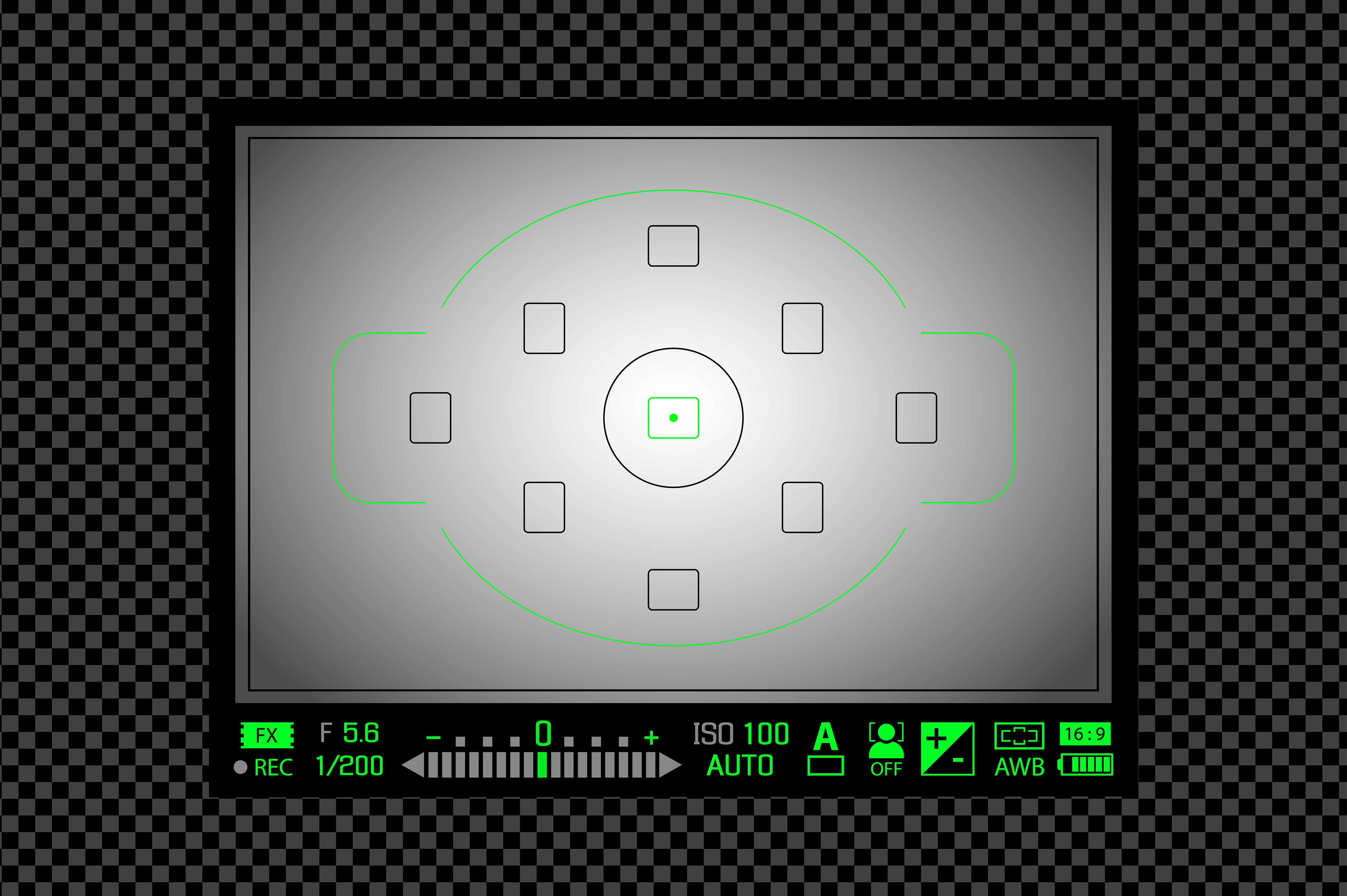 Vector digital DSLR viewfinder, a Pattern Graphic by PhotoVector