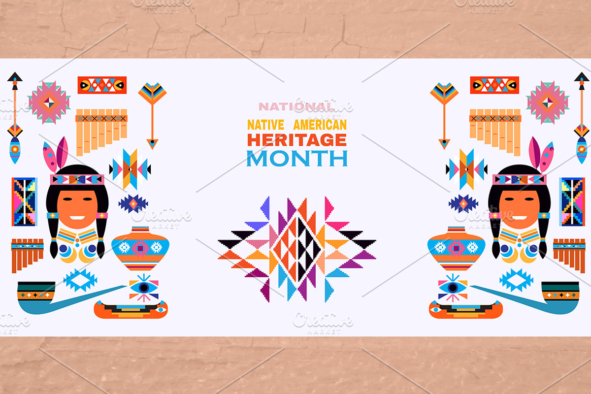 Native American Heritage Month set, an Illustration by TATIANA_GERICH
