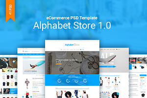 AlphabetStore eCommerce PSD Template